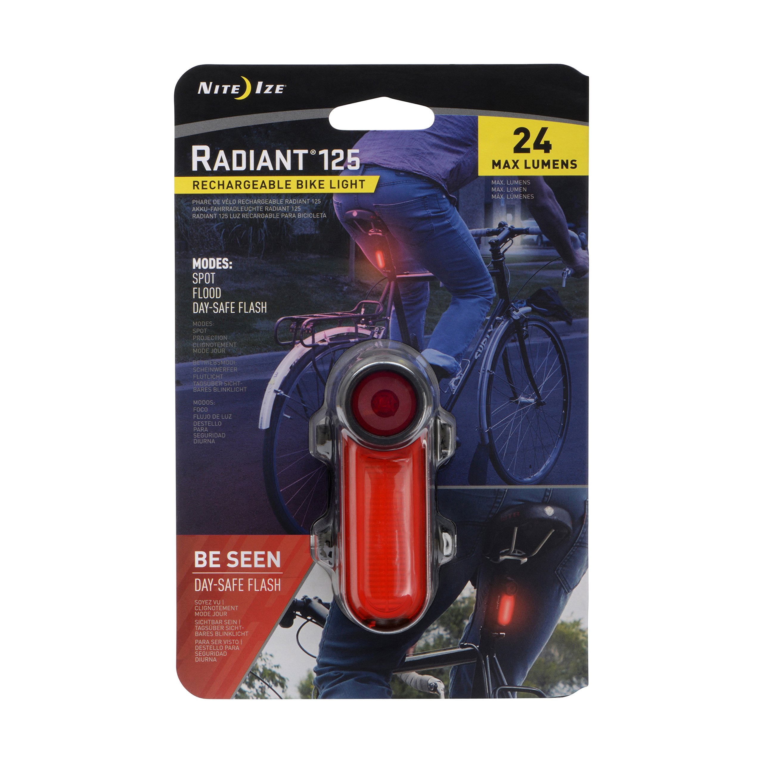 Amazon.com : NITE IZE Red Radiant 125 Rechargeable Bike Light